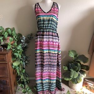 Tolani • Multicolor Sleeveless Silk Maxi Dress 23